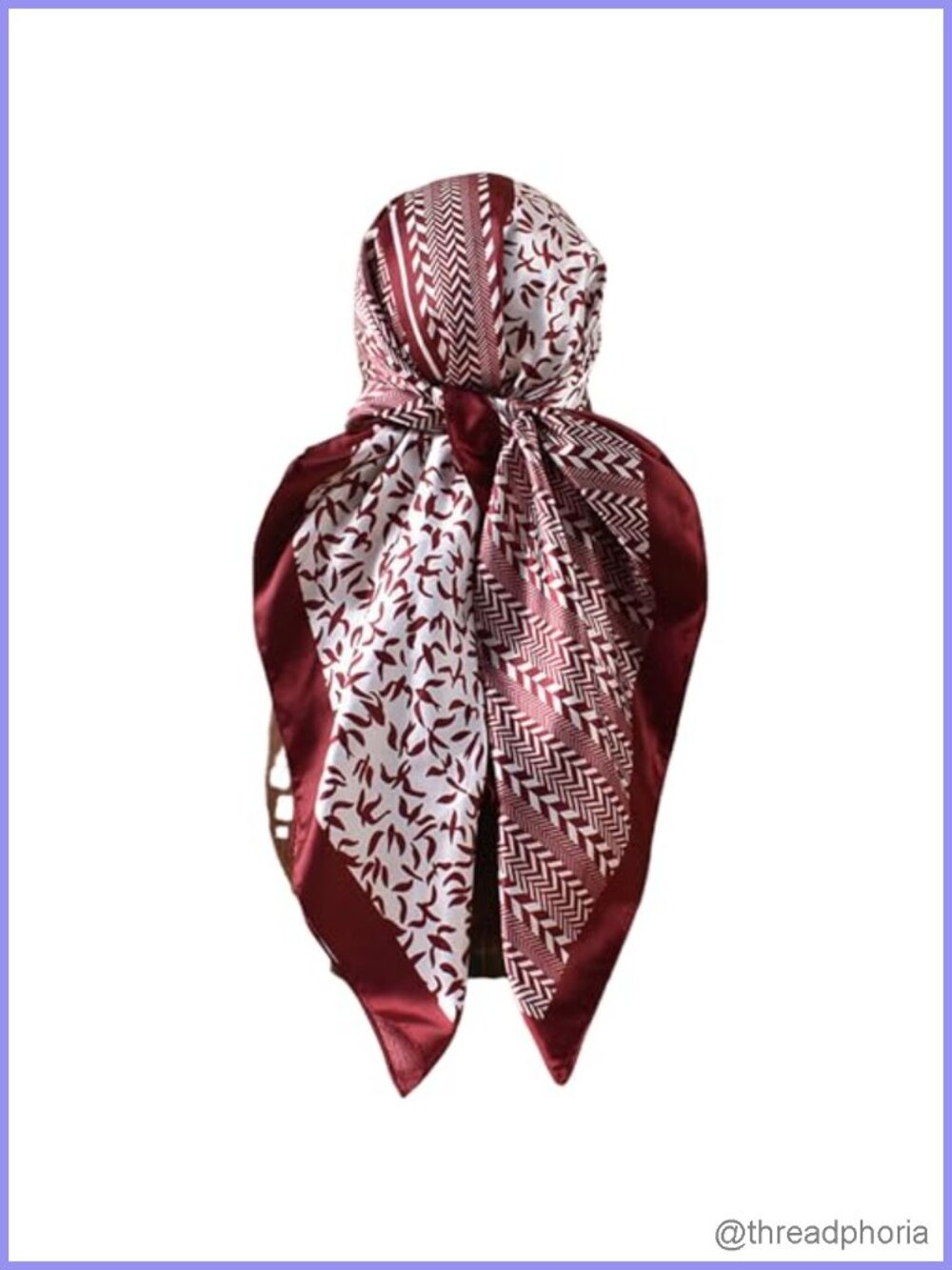 Satin Finish Square Head Scarf for Women 35x35 Hair Wrapping Bandana Shawl